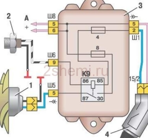 Подключение вентилятора охлаждения ваз 2109
